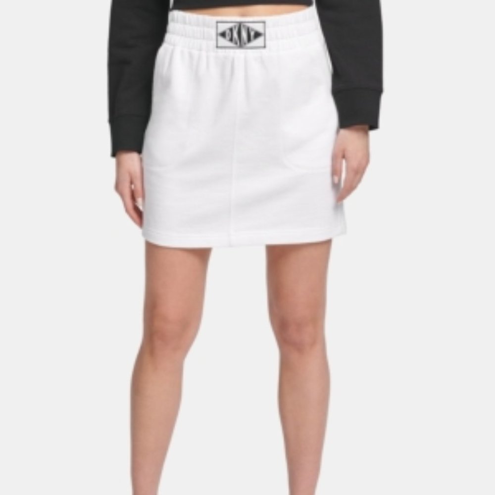DKNY Sport Logo-Patch Skirt XS
